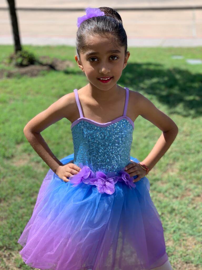 Prisha in her ballet dress