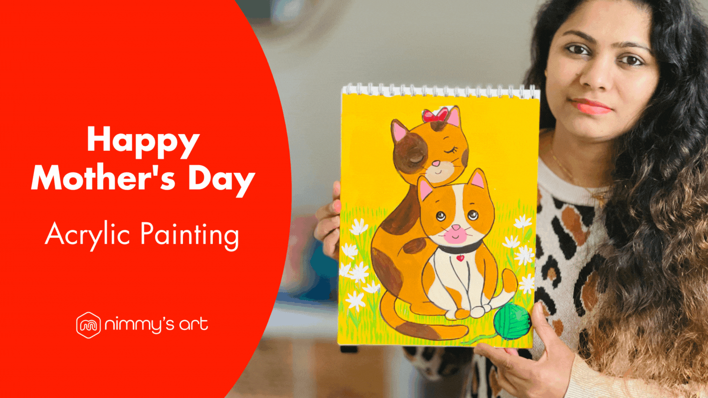 Nimmy with the Mother's Day painting
