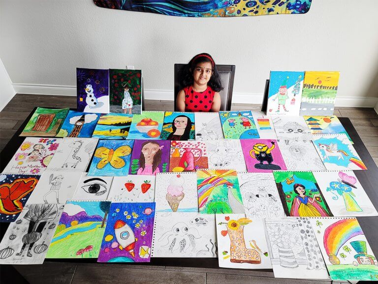 Saanvi Nambiar Artist Spotlight Online Art Classes Nimmy's Art