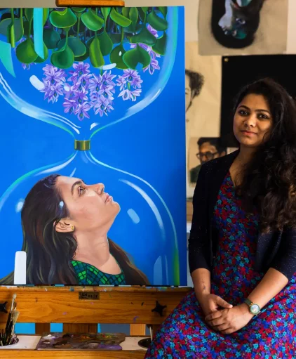 Nimmy Melvin with her art