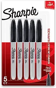 Image of a black Sharpie marker, perfect for kids' art projects.