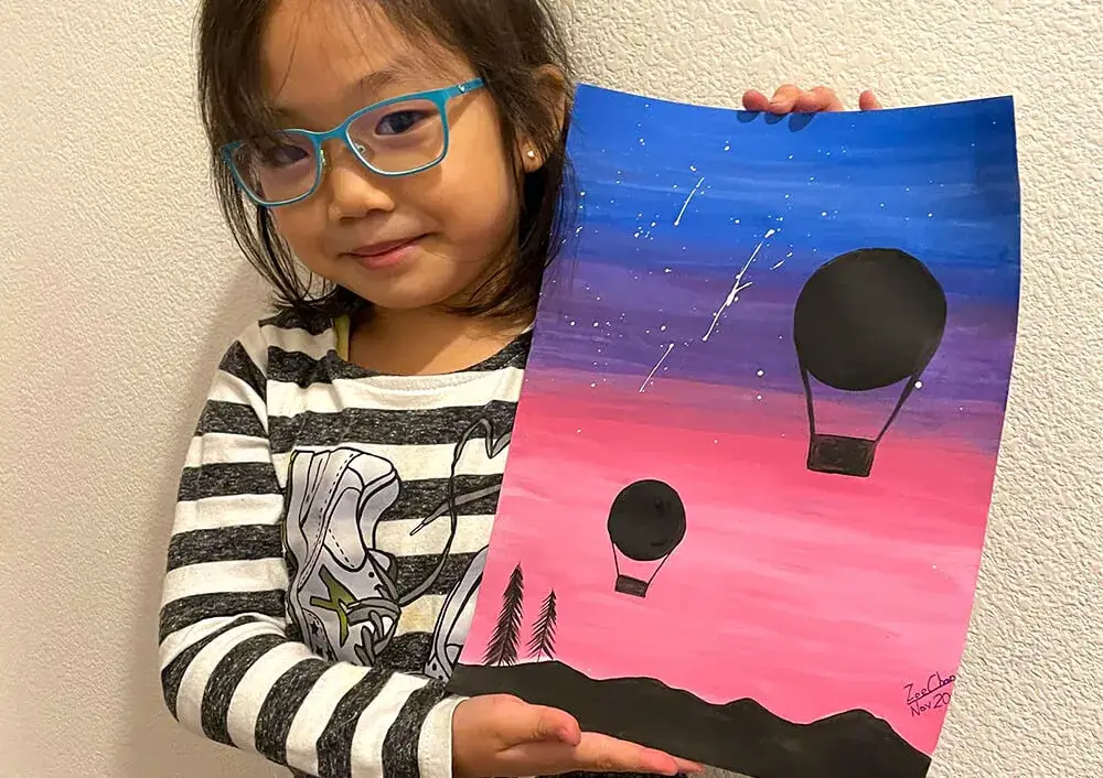 Into the night painting by Nimmy's Art Student Zoe Chan