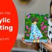 Valentine's day painting at free online art class by Nimmy's Art in Katy, Texas